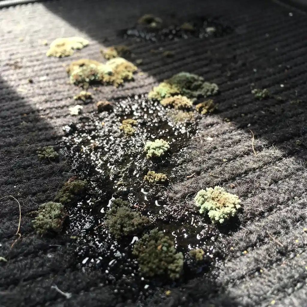 Moisissures sur tapis de sol