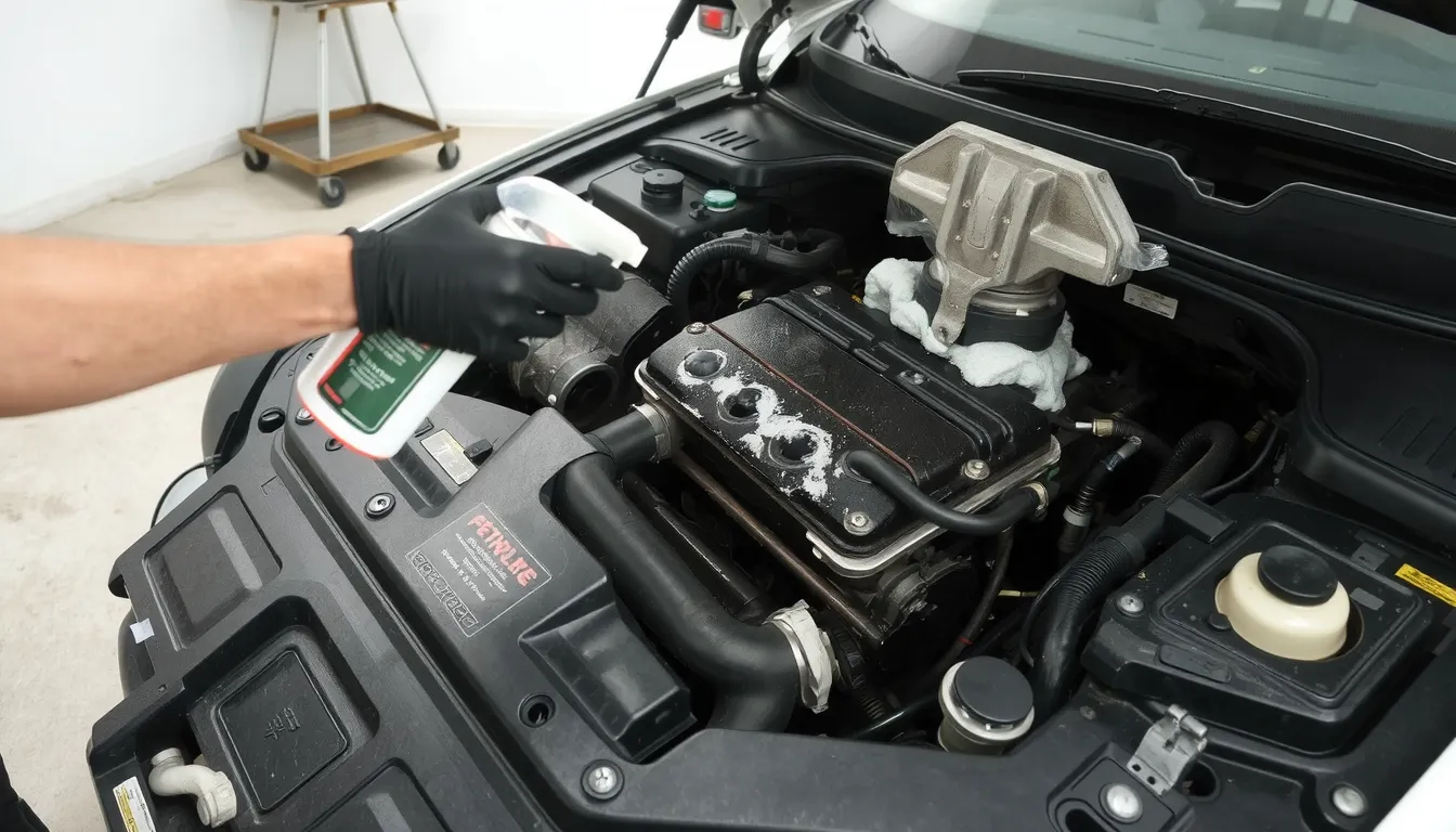 comment nettoyer un moteur de voiture plein dhuile